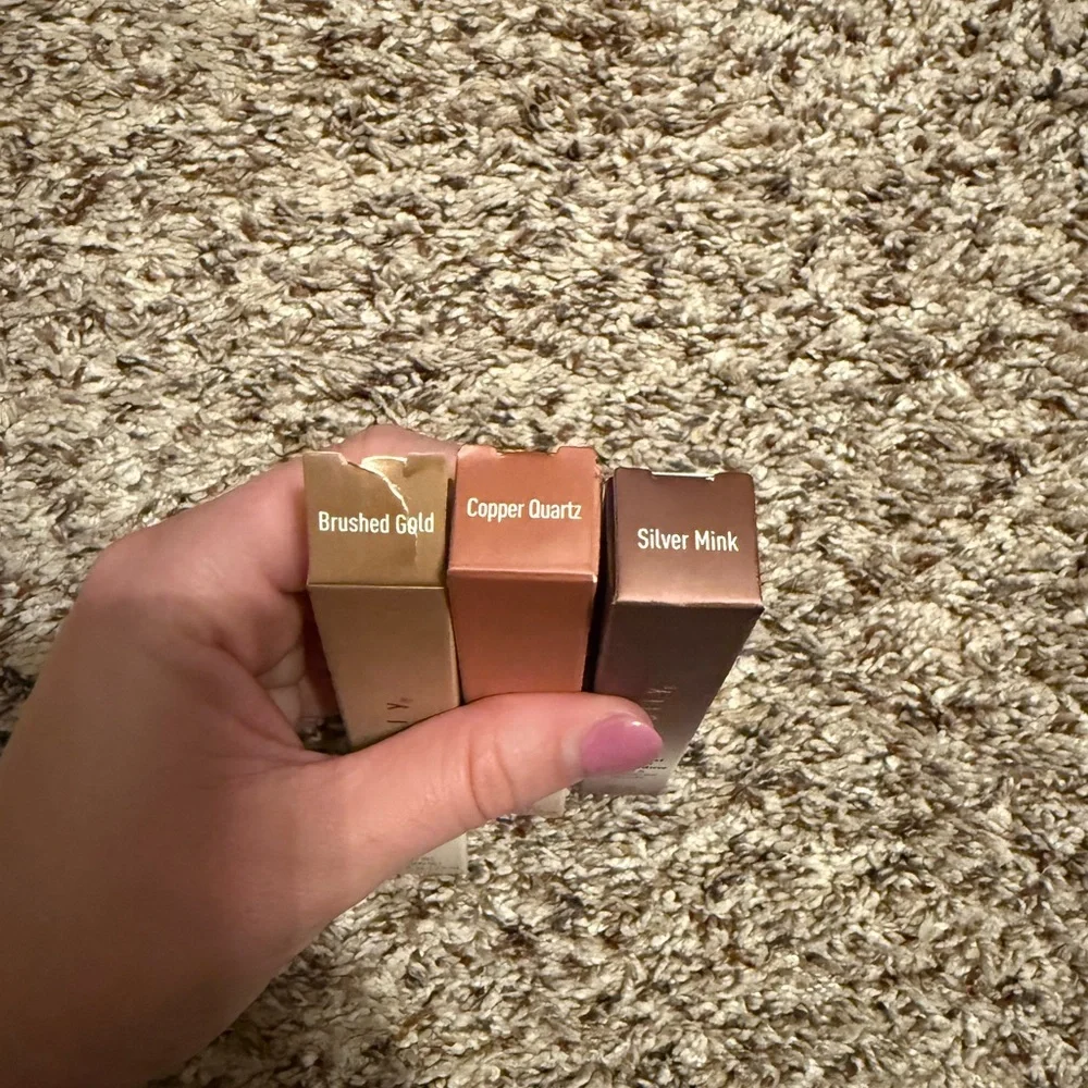 Mally Beauty Liquid Eyeshadow Set - Gold, Pink, Brown